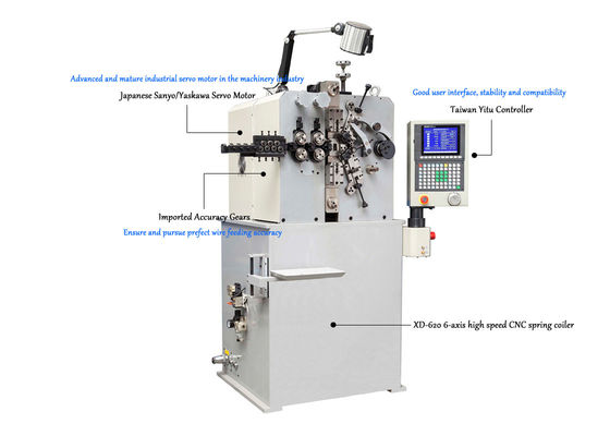 La machine de enroulement de ressort à grande vitesse de XD-620 6-Axis pour faire jaillit efficacement